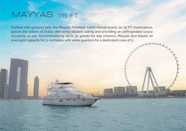 Dubai Luxury Yacht Charter – 75ft