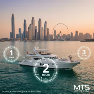 Choose yacht cruise duration with 1hr,2hr and 3hr cruise metioned on it