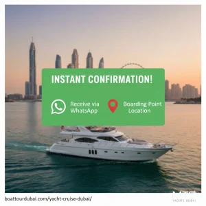 image showing fourth step written instant confrmation via whatsapp for yacht cruise in dubai