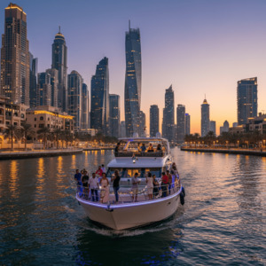 marina boat cruise in Dubai. A famous cruise package in dubai marina for tours