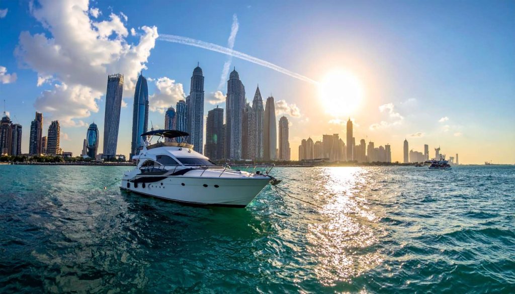 private boat tour in dubai marina with mts yachts dubai